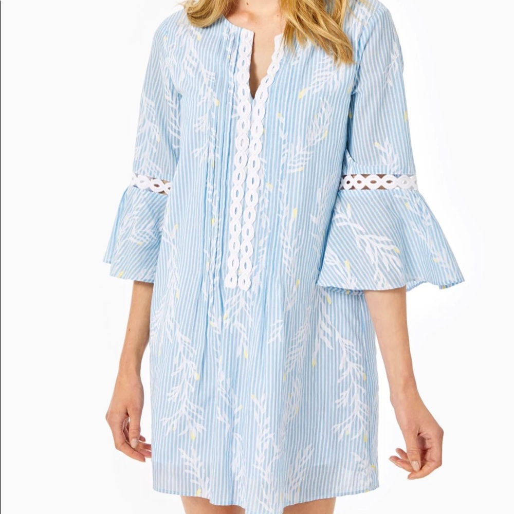 Lilly Pulitzer HOLLIE TUNIC DRESS IN ZANZIBAR BLUE